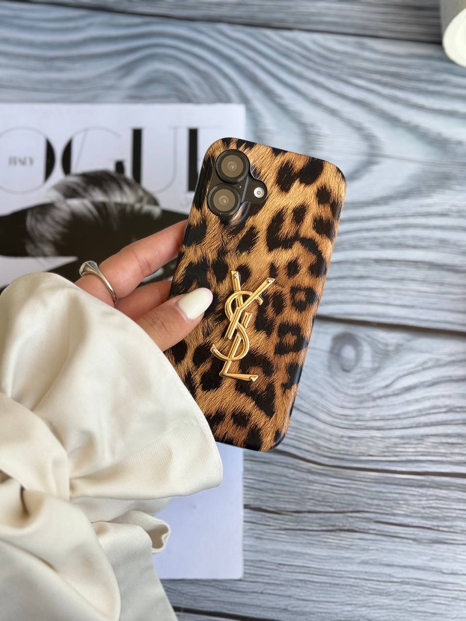 خرید قاب YSL پلنگی آیفون و سامسونگ فروشگاه hobycase